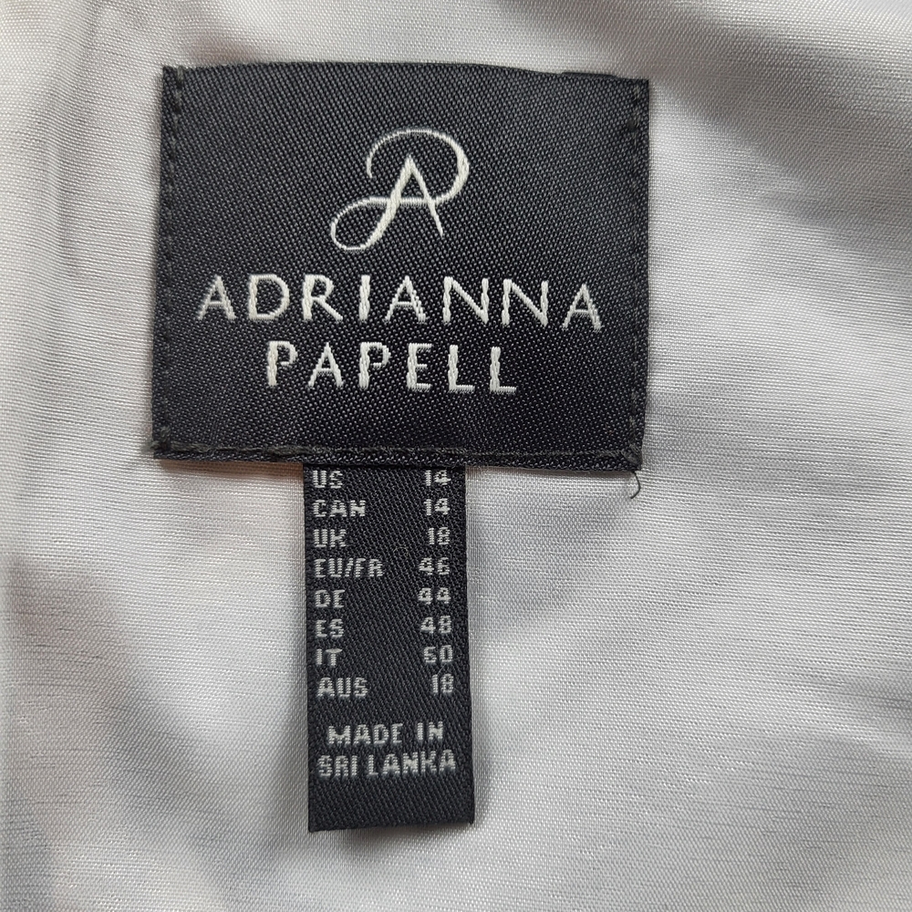 Adrianna Papell Floral Jacquard Fit and Flare Dress Size 14 New With Tags - Picture 3 of 11
